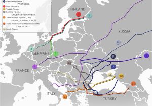 Europe Pipeline Map Map Russia Continent