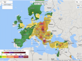 Europe Pollution Map Spain On the Map Of Europe