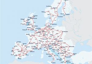 Europe Railroad Map European Railway Map Europe Interrail Map Train Map