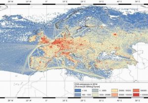 Europe Terrain Map Maps On the Web Co2 Emissions In 2014 In Europe Maps