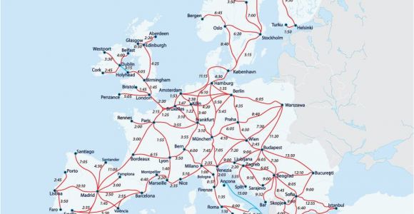 Europe Trains Map European Railway Map Europe Interrail Map Train Map