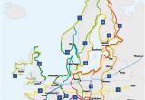 Europe Travel Map Planner Choosing A Cycling Route From Greece to England to Go List