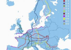 Europe Travel Map Planner E8 Long Trail In Europe 9 Countries 2290 Miles From