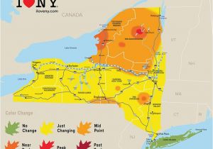 Fall Color Map Michigan Peak Colors Close for Tupper Lake Catskills Alexandria Bay the