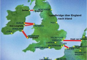 Ferries From Uk to Ireland Map Fahren Irland Landbridge England Nach Irland