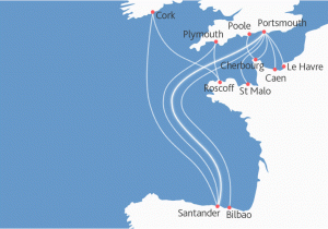 Ferry Crossings to France Map Maps Driving Directions Santander Portsmouth