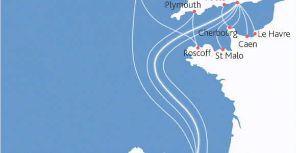 Ferry Routes to France Map Maps Driving Directions Santander Portsmouth