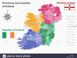 Ferry Routes to Ireland Map Provinces Map Ireland Stock Photos Provinces Map Ireland Stock