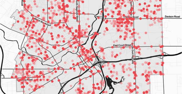 Flint Michigan Crime Map the Calls Left Unanswered Memo Random Medium