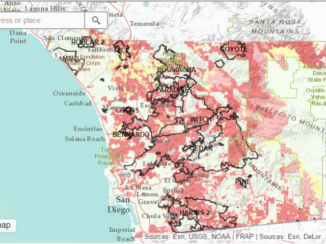 Flood Zone Maps California Wildfire Hazard Map Ready San Diego  secretmuseum