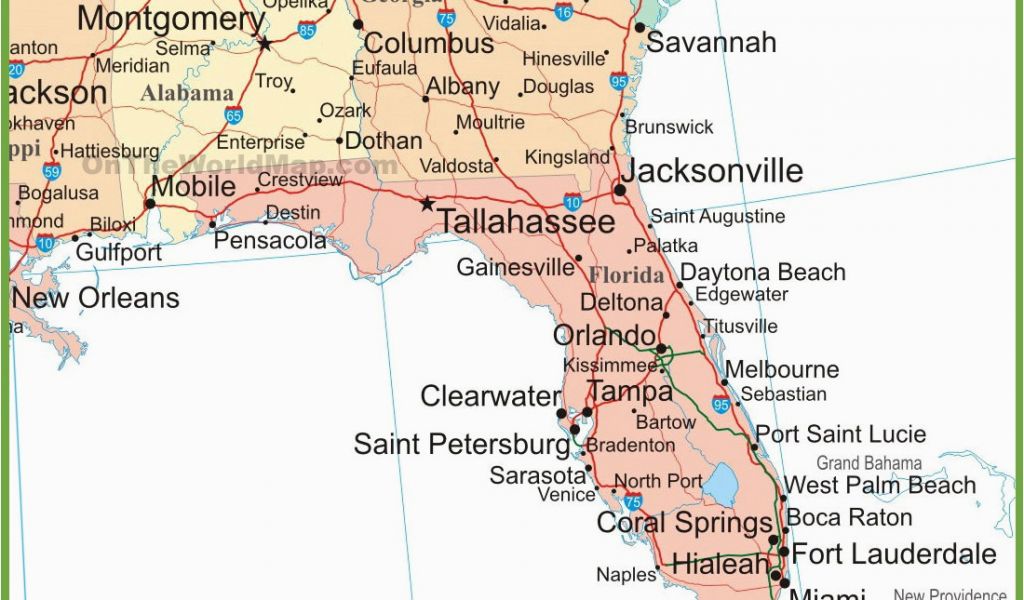Map Of Florida And Georgia With Cities Map Of World