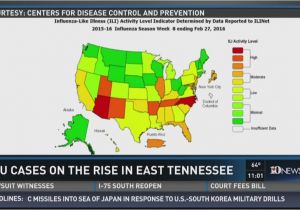 Flu Map Tennessee Flu Cases On the Rise In East Tennessee Wbir Com
