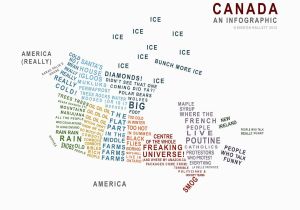 Foot Mapping Canada Canada A Map In Words Just because Canadian Stereotypes