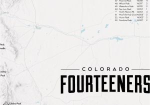 Fourteeners In Colorado Map Amazon Com Best Maps Ever 58 Colorado 14ers Map Framed 18×24 Poster