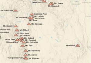 Fourteeners In Colorado Map Products Best Maps Ever