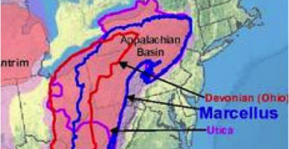 Fracking In Ohio Map Map Showing Newly Tapped Upper Devonian Shale A Layer A Few Hundred