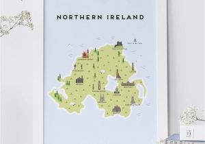 Framed Map Of Ireland Map Of northern Ireland Print