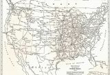 Framed Map Of Texas 1942 Antique United States Map Railroad Map Usa Map Black and White