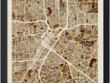 Framed Texas Maps Houston Texas City Street Map by Michael tompsett Things I Love