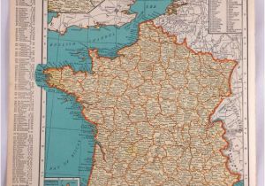 France 1940 Map 1937 Map Of France Antique Map Of France 81 Yr Old Historical