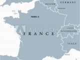 France Belgium Border Map Fotografie Obraz France Political Map with Capital Paris
