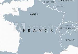 France Belgium Border Map Fotografie Obraz France Political Map with Capital Paris