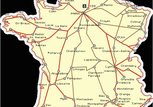 France Bullet Train Map France Railways Map and French Train Travel Information