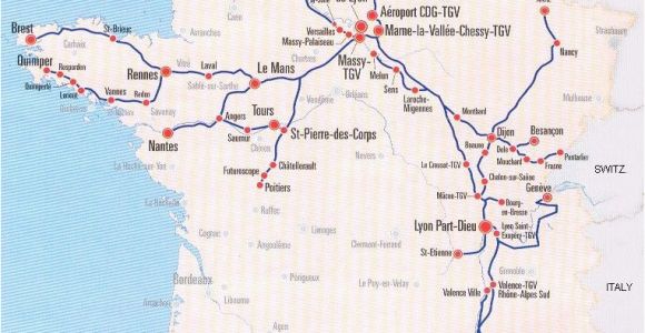 France Bullet Train Map Image Detail for France Train Map Of Tgv High Speed Train