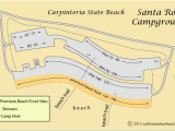 France Campsites Map Map Of Santa Rosa Campground In Carpinteria State Beach Ca