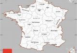 France Districts Map Gray Simple Map Of France Cropped Outside