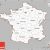France Districts Map Gray Simple Map Of France Cropped Outside