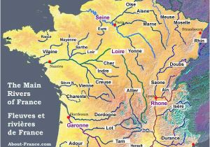 France Map with Rivers and Mountains Map Of the Rivers In France About France Com