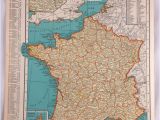France On Map Of World 1937 Map Of France Antique Map Of France 81 Yr Old