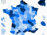 France Population Density Map List Of French Departments by Population Wikipedia