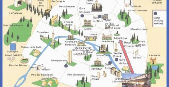 France Sightseeing Map Graphic tourist Map Name Landmarks In Paris Map tourist Map Of Nice