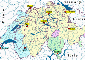 France Swiss Border Map Words and Phrases