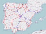 France Tgv Network Map Rail Map Of Spain and Portugal