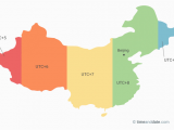 France Time Zones Map Only 1 Time Zone In China