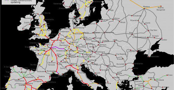 France Train Network Map Eu Hsr Network Plan Infrastructure Of China Map Diagram