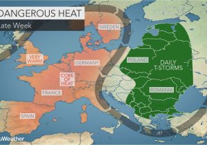 France Weather forecast Map Intense Heat Wave to Bake Western Europe as Wildfires Rage