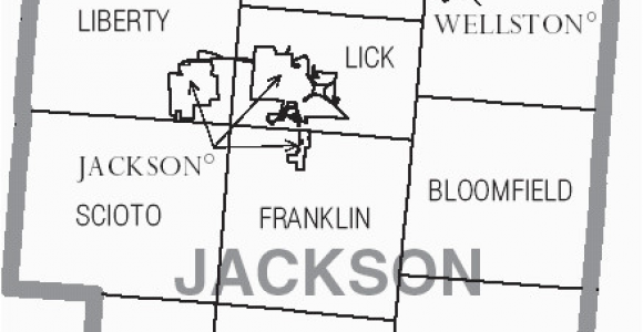 Franklin County Ohio township Map File Map Of Jackson County Ohio with Municipal and township Labels