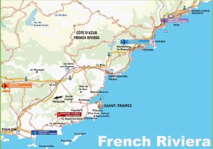 French Riviera Map France Map Of Nice France and Italy French Riviera Ca Te D Azur