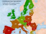 French Speaking Countries In Europe Map Map Of the Percentage Of People Speaking English In the Eu