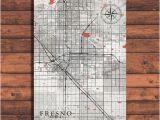 Fresno On California Map Fresno California Vintage Map Fresno City California Vintage Map
