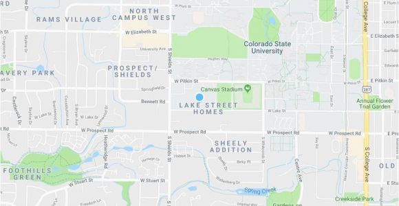 Ft Collins Colorado Map fort Collins Co Map New Rams Crossing Campus fort Collins Co Maps