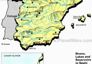 Full Map Of Spain Rivers Lakes and Resevoirs In Spain Map 2013 General Reference