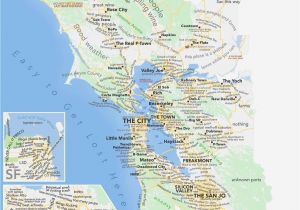 Funny California Map as Promised the Bay area According to Urban Dictionary Oc