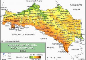 Galicia Eastern Europe Map Map Of the Kingdom Of Galicia 1914 Galicia Eastern