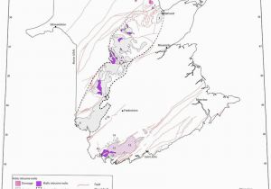 Gander Canada Map Lithological Map Of New Brunswick Canada Modified after