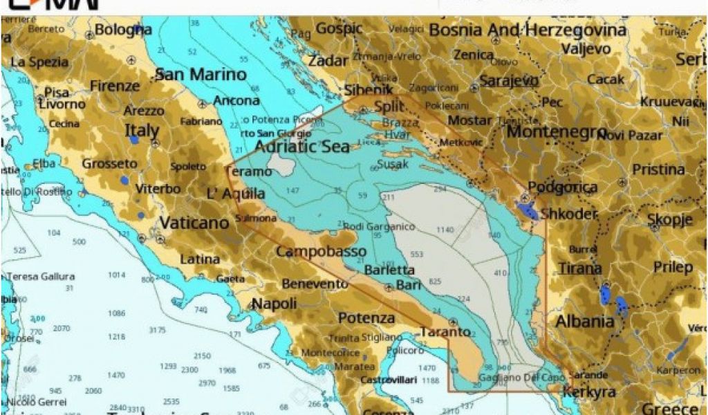 Адриатическое море карта